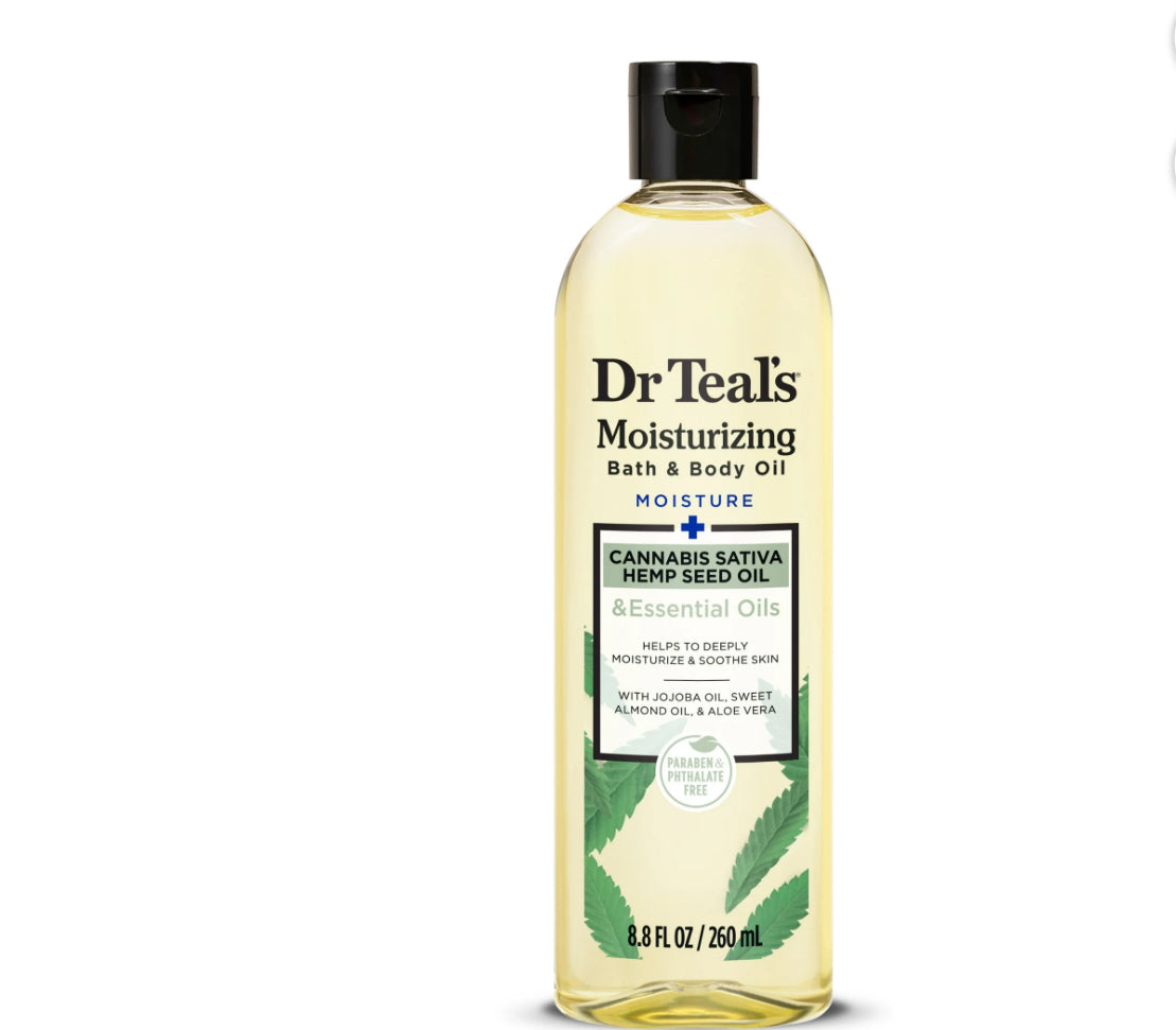 Dr Teal's Bath & Body Oil with Cannabis Sativa Hemp Seed Oi