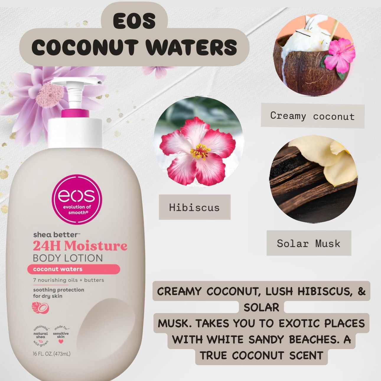 eos Shea Better Body Lotion- Coconut Waters