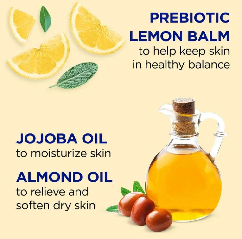 Dr Teal's Moisturizing Bath & Body Oil, Prebiotic Lemon Balm