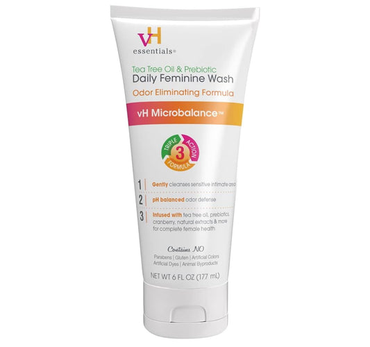 vH essentials, Ph Balanced Daily Feminine Wash, Tea Tree Oil & Prebiotic