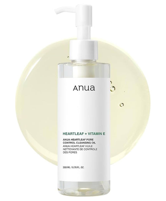 Anua Heartleaf Pore Control Cleansing Oil, Oil Cleanser for Face, Makeup Blackhead Remover, Korean Skin Care