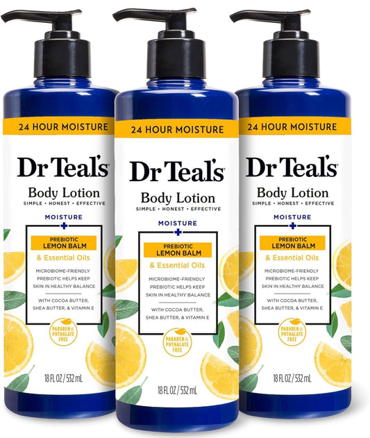 Dr Teal's Body Lotion, Prebiotic Lemon Balm & Essential Oils