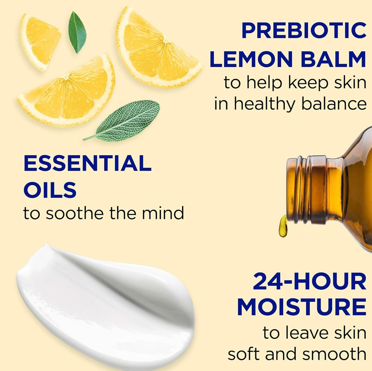 Dr Teal's Body Lotion, Prebiotic Lemon Balm & Essential Oils