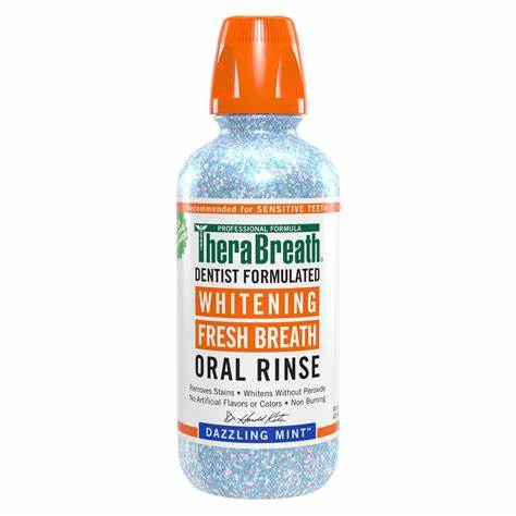TheraBreath Whitening Mouthwash, Dazzling Mint